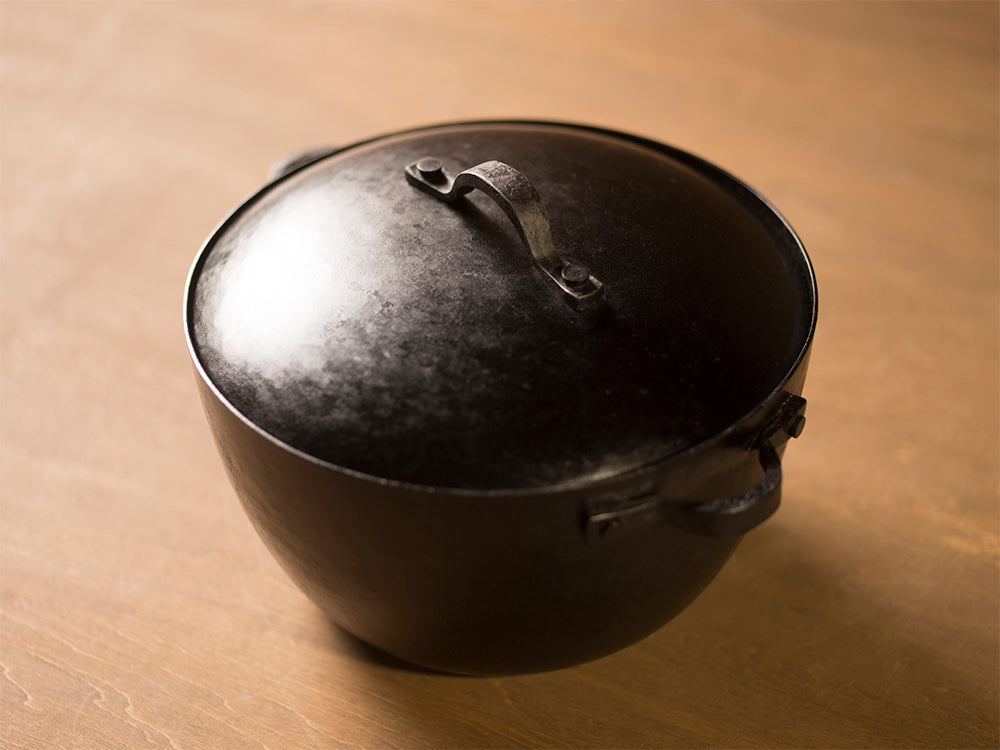 7インチ Real Classic 鉄釜 (3合炊き) 蓋付きセット "Simple"